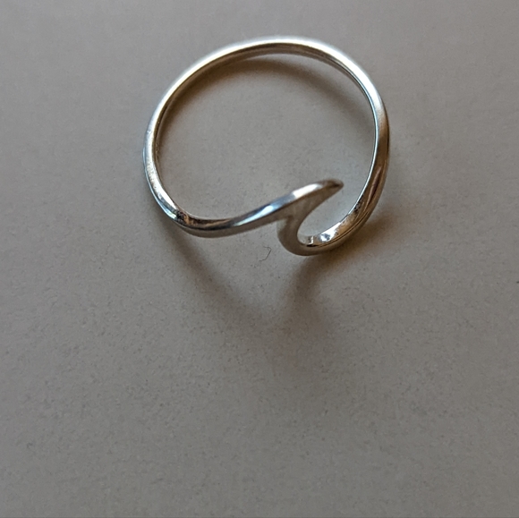 Silver wave ring 925 - Picture 2 of 4